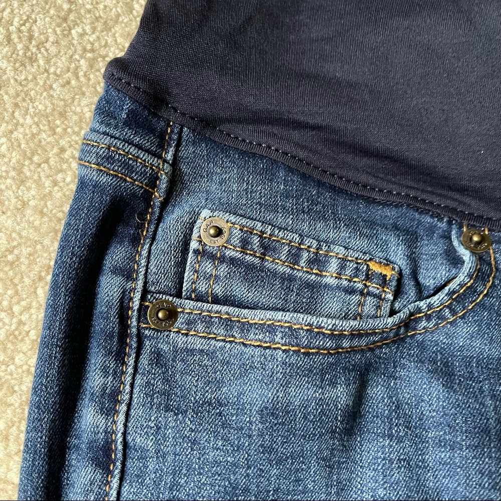 GAP Maternity Full Panel Jegging Dark Indigo Wash Pockets-26 Regular - Picture 6 of 11